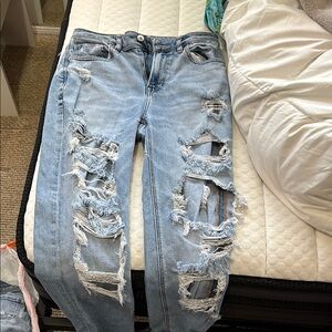 Distressed Light Blue Women's Jeans